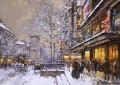 Antoine Blanchard et porte grands boulevard St Denis sous la neige
